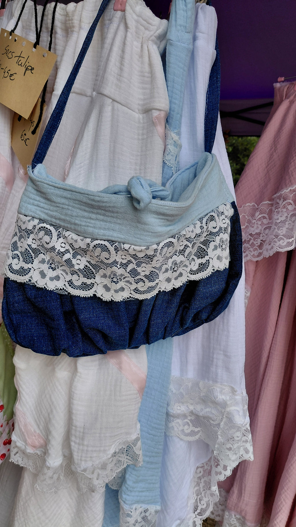 Sac Tulipe en jean | Prêt à envoyer